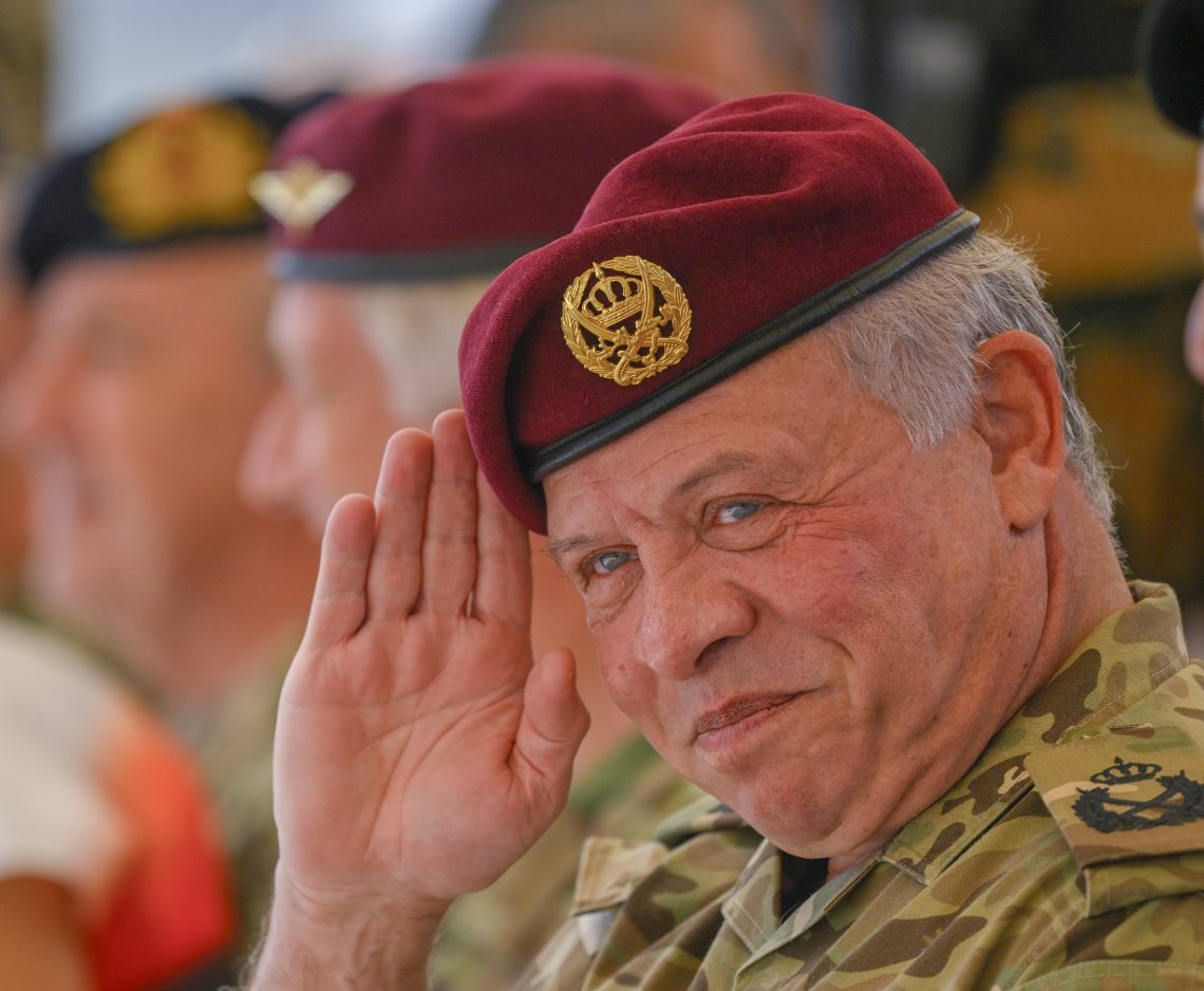 King Abdullah II visited the King Abdullah II Special Operations Training Centre in Amman to observe joint Jordanian-Belgian military exercises.