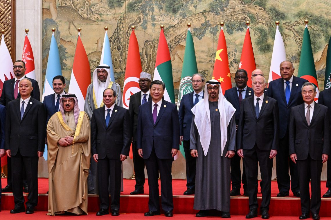 China’s President Xi with Arab heads of state at a cooperation summit.
