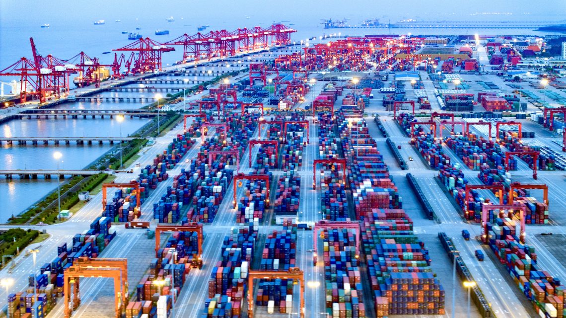 A container port in China