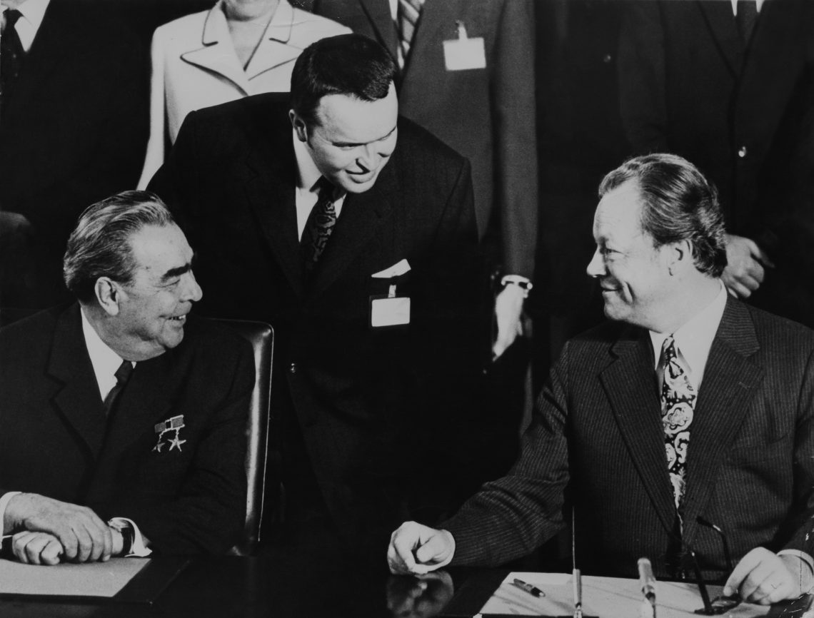 Willy Brandt and Leonid Brezhnev