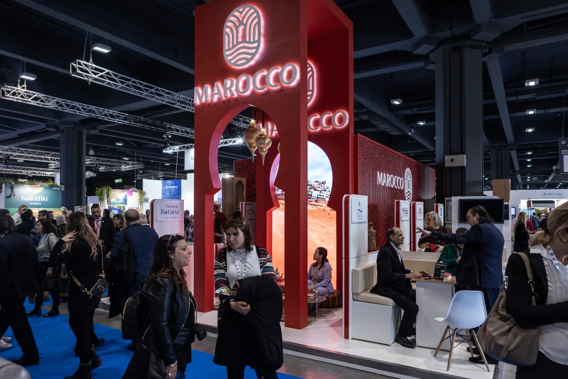 Morocco’s stand at a tourism fair in Milan in 2023