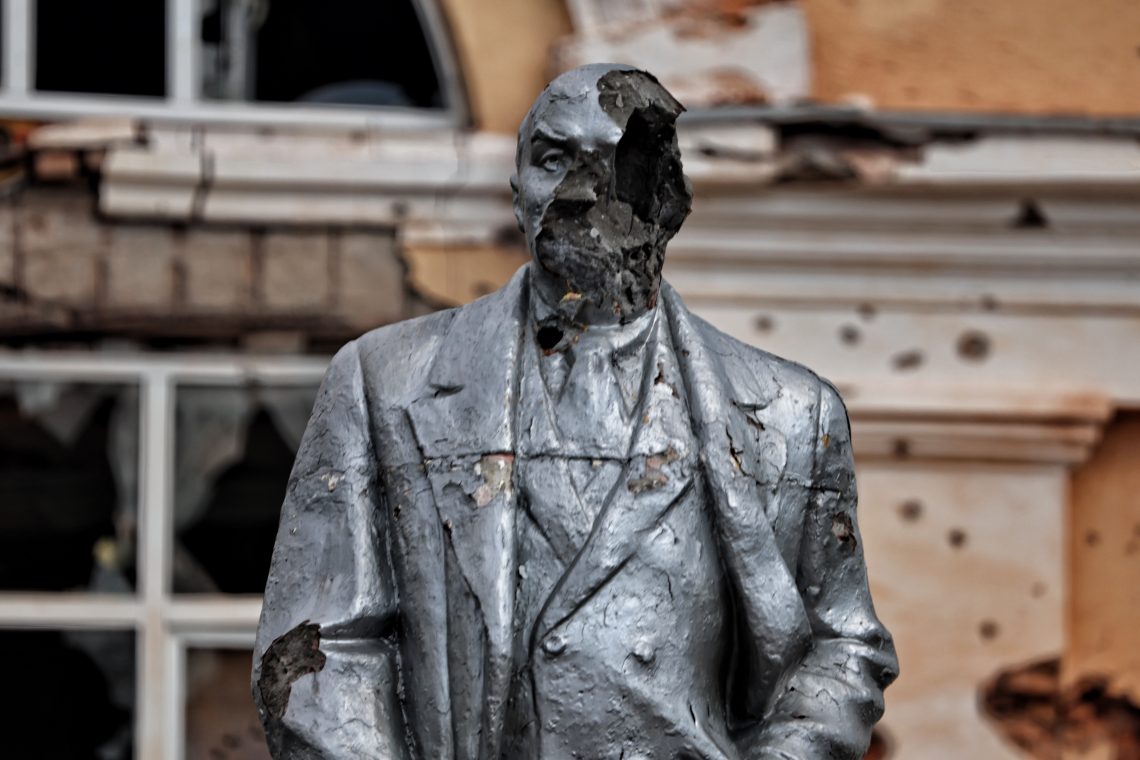 Monument damaged after the Kursk offensive